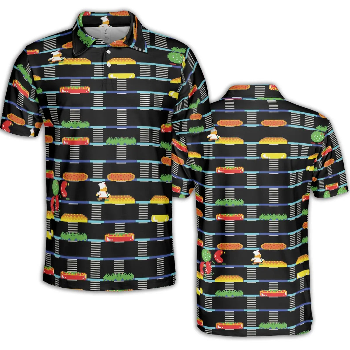 BurgerTime Arcade Game AOP Men/Women Polo Shirt
