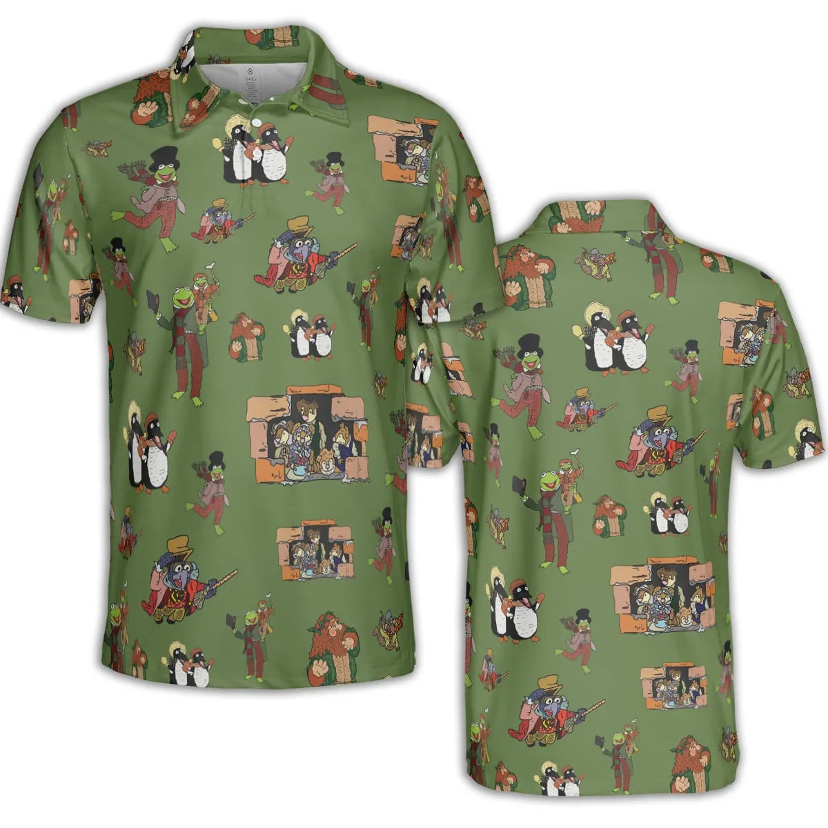 The Muppet Christmas Carol Characters AOP Men/Women Polo Shirt
