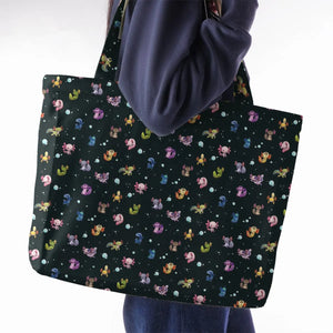 Axolotls Of The World Pattern Large Tote Bag