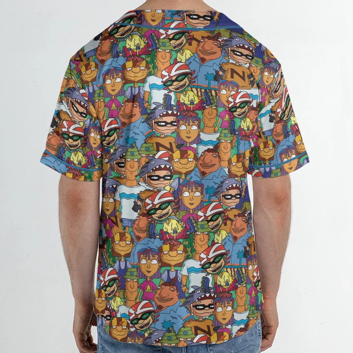 Rocket Power Characters Unisex Baseball Jersey