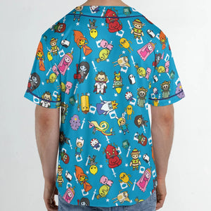 Adventure Time Characters Doodle Unisex Baseball Jersey