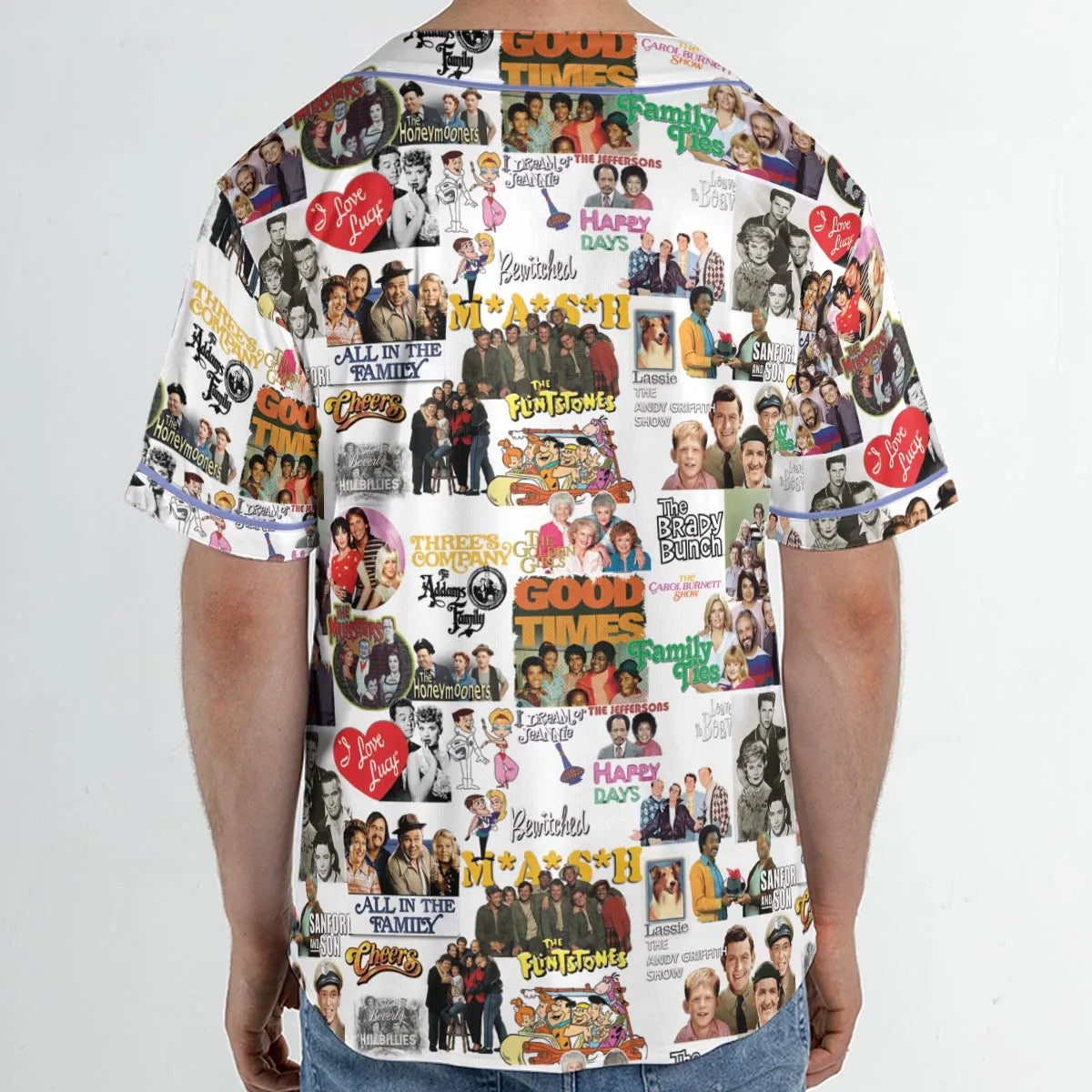 Stuck in the 80s Famous Sitcom Unisex Baseball Jersey