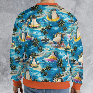 Snorlax Surfing Summer Vibes All-over Print Sweatshirt