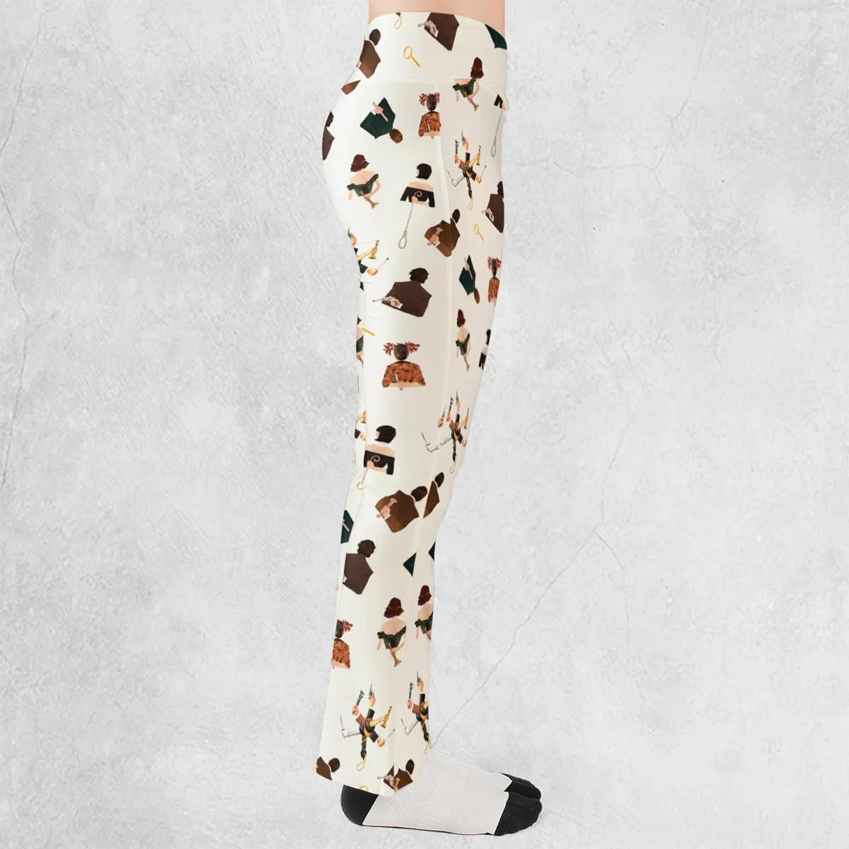 Clue The Movie Characters Pattern Flare Leggings