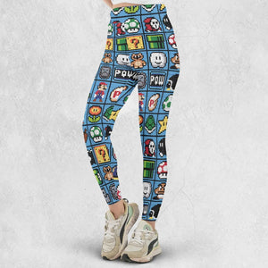 Mario Pixel Super Mario Pattern Legging
