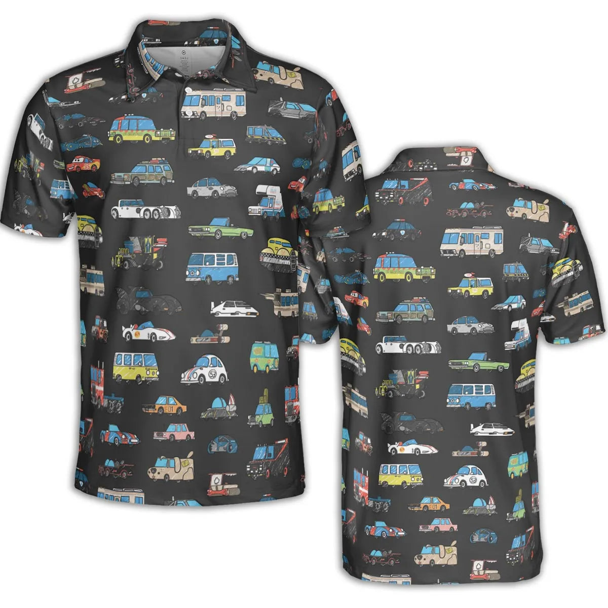 Movie Cars Pattern AOP Men/Women Polo Shirt