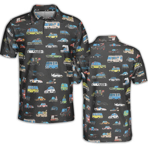 Movie Cars Pattern AOP Men/Women Polo Shirt