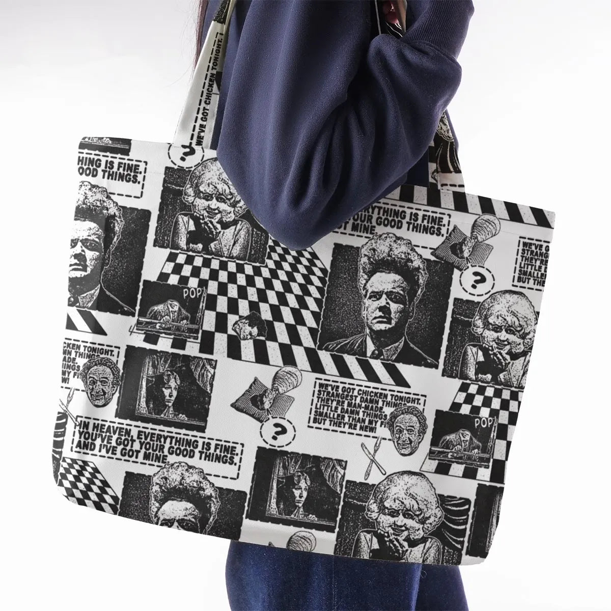 Surreal Disturbing Atmospheric A nightmare Eraserhead Large Tote Bag