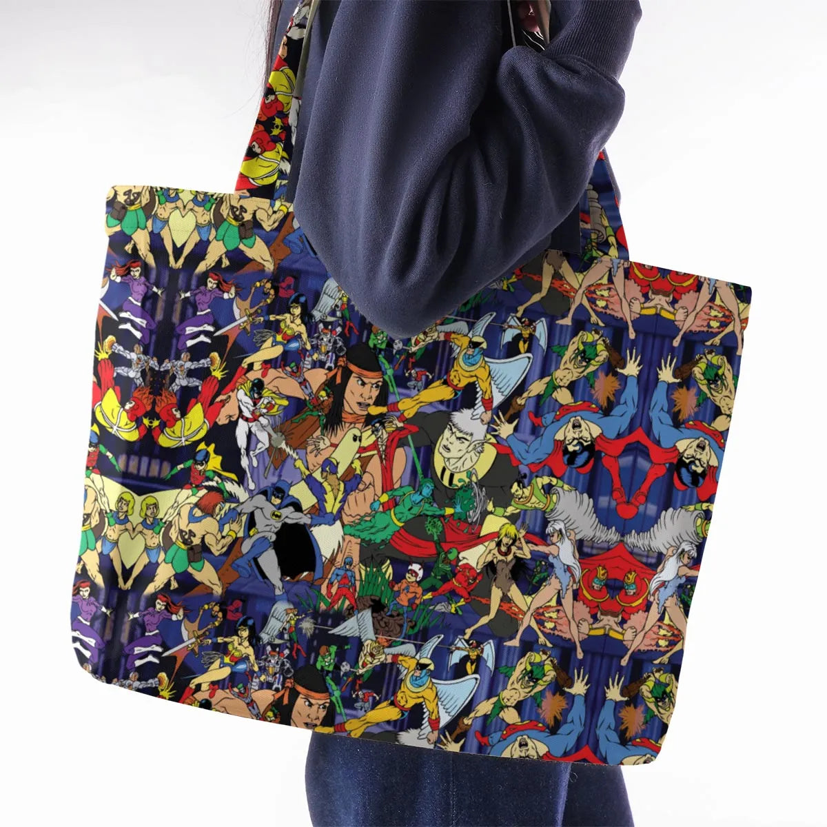 Super TV Heroes HB Large Tote Bag