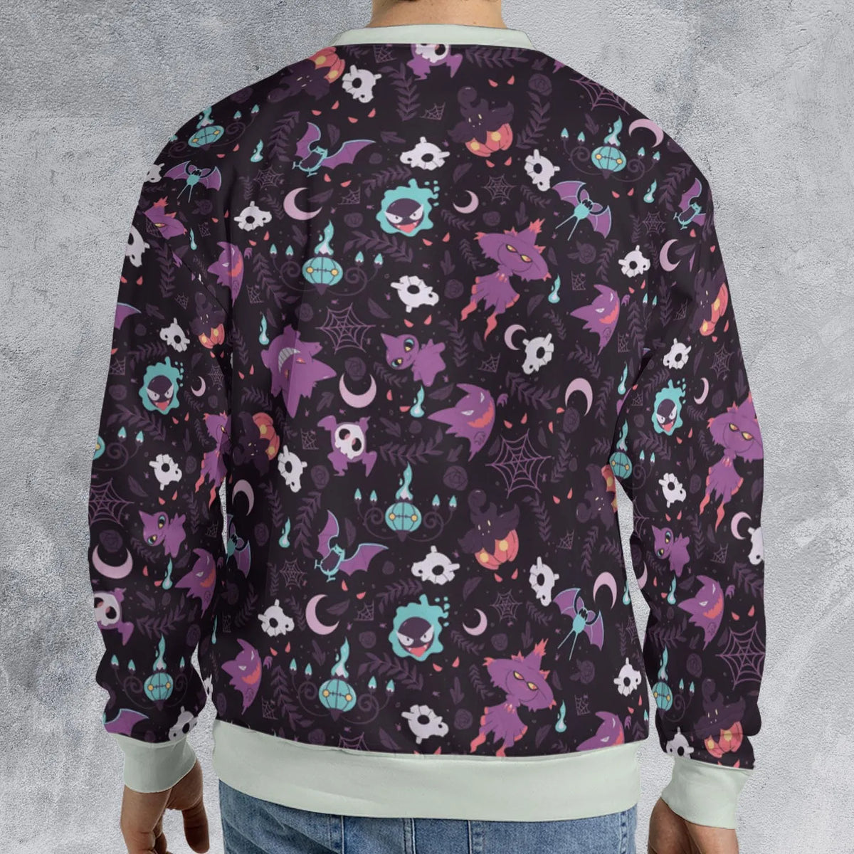 Lavender Town Pokemon Pattern All-over Print Sweatshirt