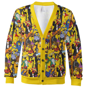 Simpsons as 80s Wrestlers Cardigan