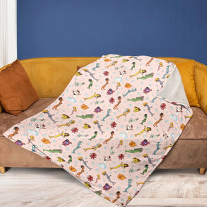 Brush Your Teeth Toothbrush Family Fleece Blanket