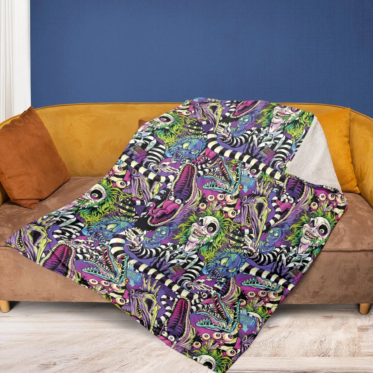 Stay Spooky Beetlejuice Fleece Blanket