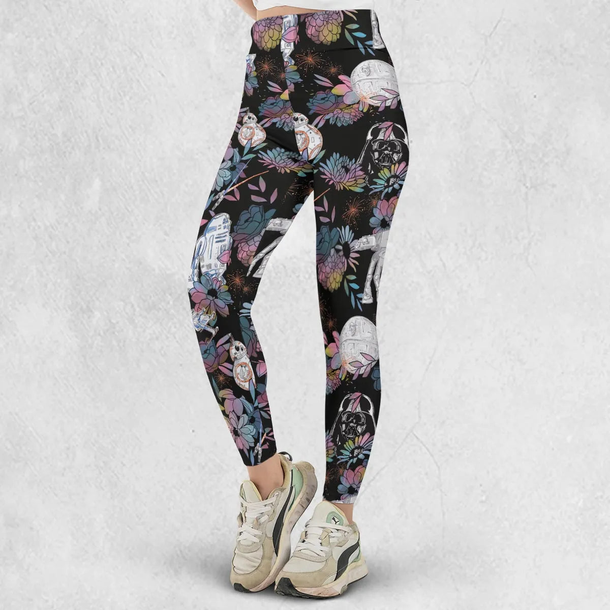 Floral Wars Dark Side Star Wars Pattern Legging