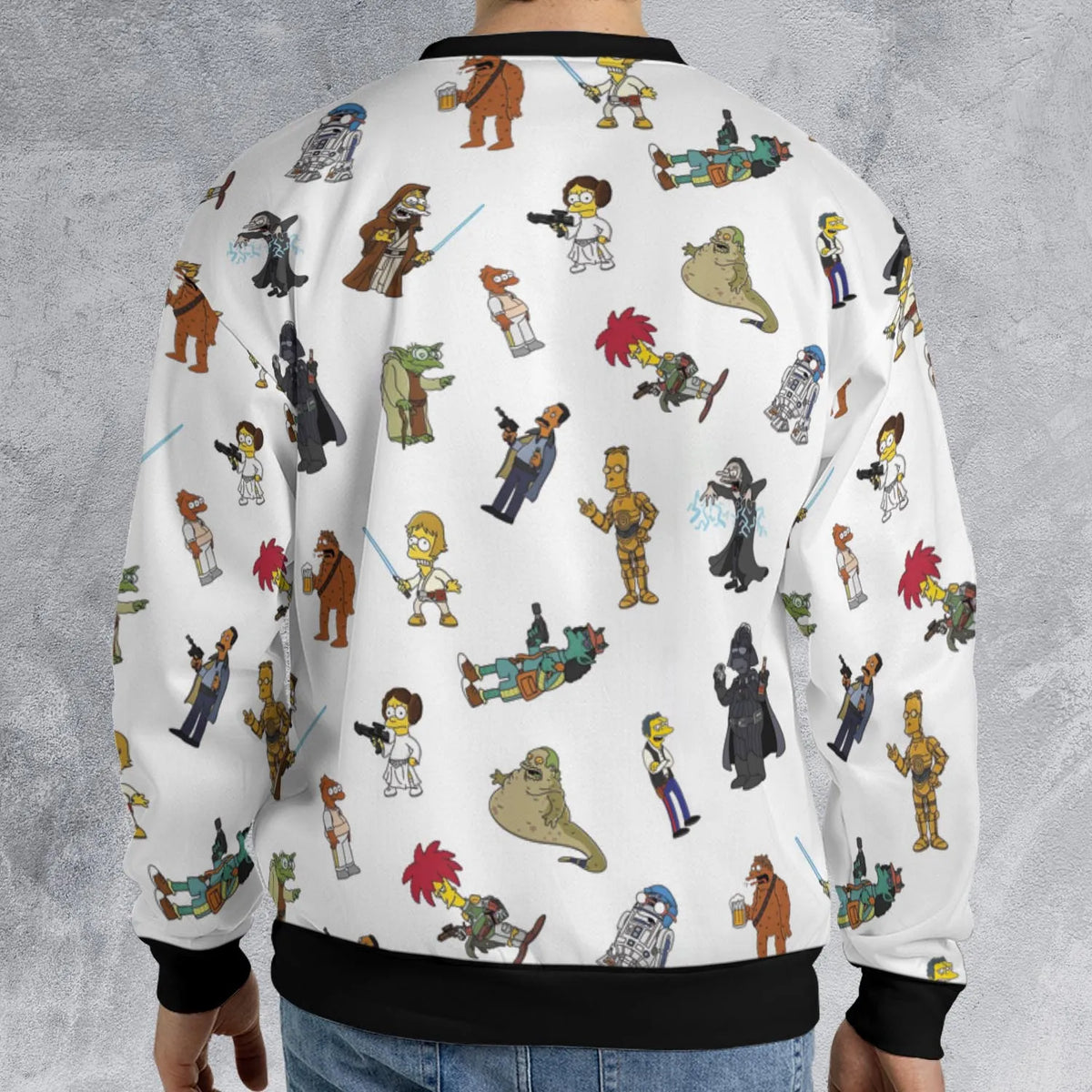 Simpsons Star Wars Mashup All-over Print Sweatshirt