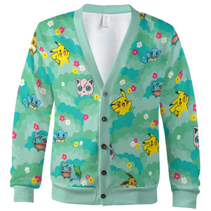 Floral Tree Pokemon Cardigan