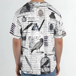 Nevermore The Raven Edgar Allan Poe Unisex Baseball Jersey