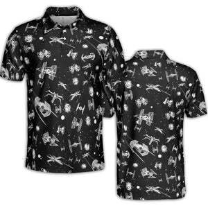 Space Ship Battle Star Wars AOP Men/Women Polo Shirt