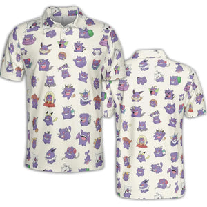 Gengar Cosplay Pokemon AOP Men/Women Polo Shirt