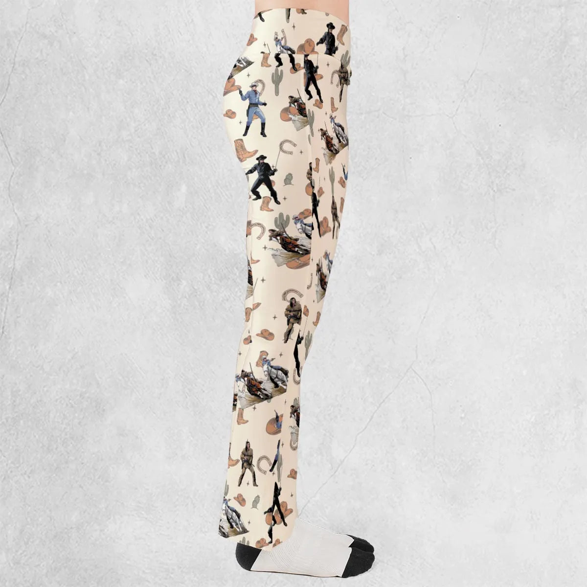 Old Western The Lone Ranger Zorro Tarzan Flare Leggings