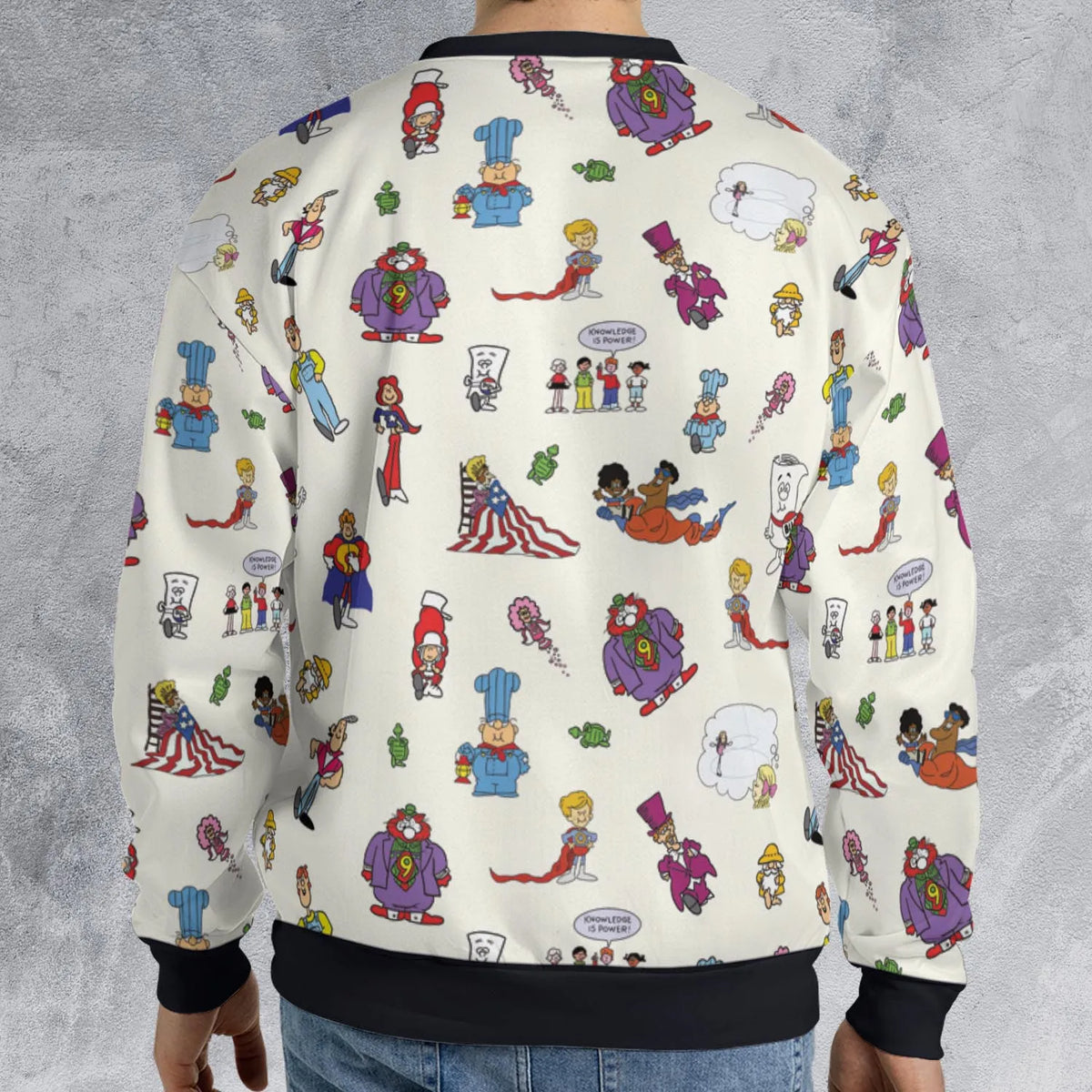Schoolhouse Rock Characters All-over Print Sweatshirt
