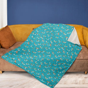 Cute Mudkips Pokemon Fleece Blanket