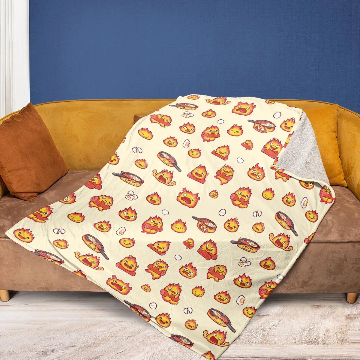Calcifer Howl’s Moving Castle Fleece Blanket