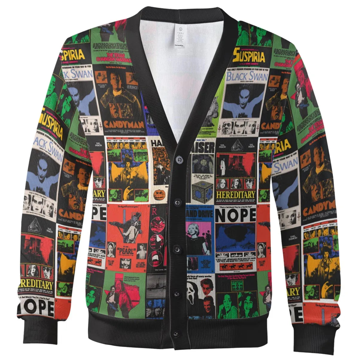 Modern Horror Movies Nope Ghostface Pinhead Pearl Leatherface Halloween Cardigan