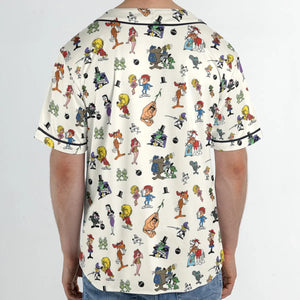 The Adventures of Rocky and Bullwinkle and Friends Characters Pattern Unisex Baseball Jersey