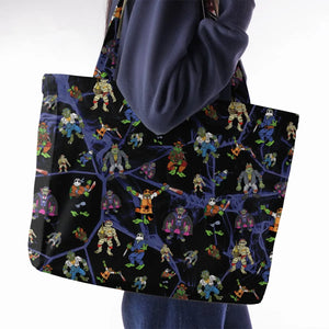 TMNT Universal Monsters And Sewer Slasher Toys Large Tote Bag