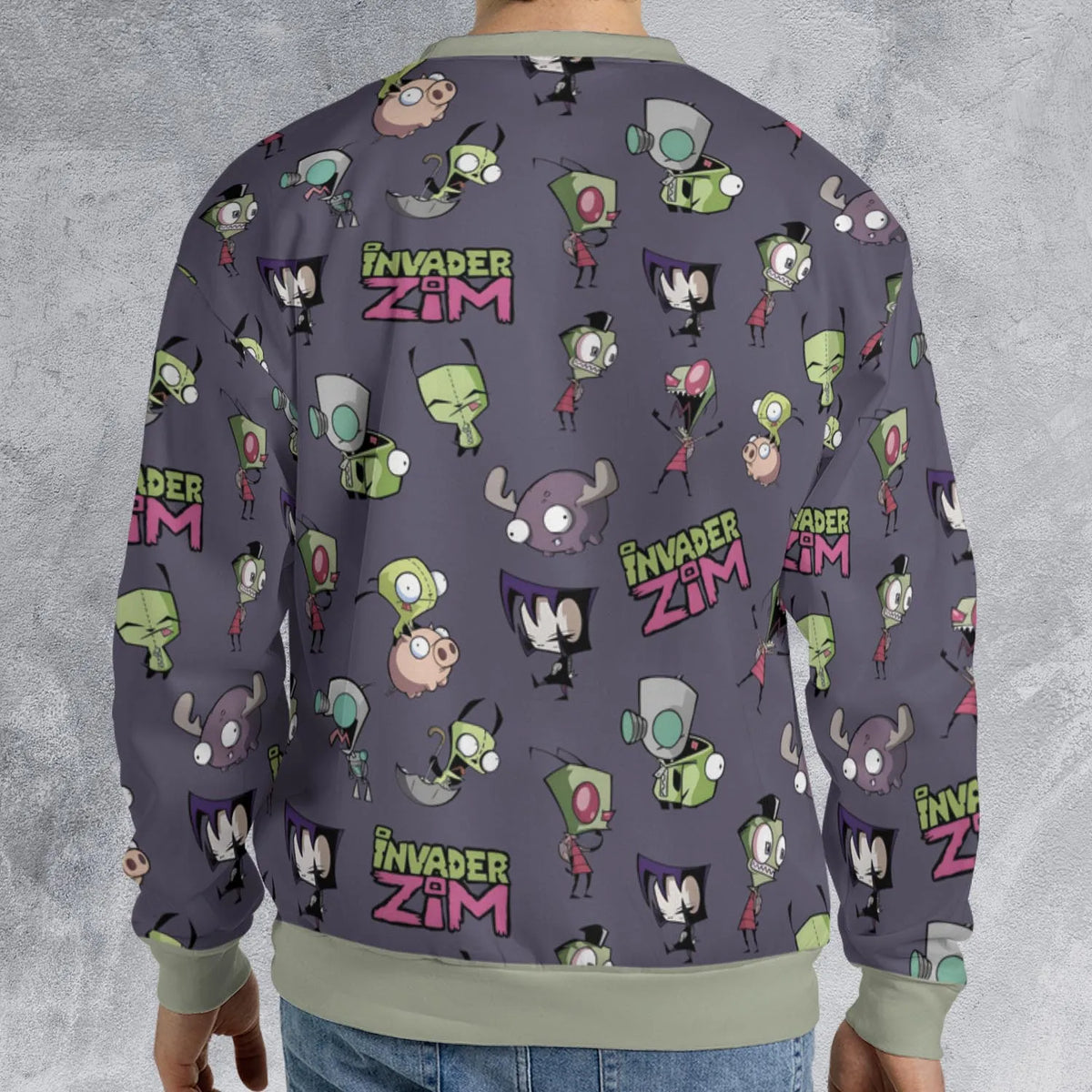 Invader Zim Pattern All-over Print Sweatshirt