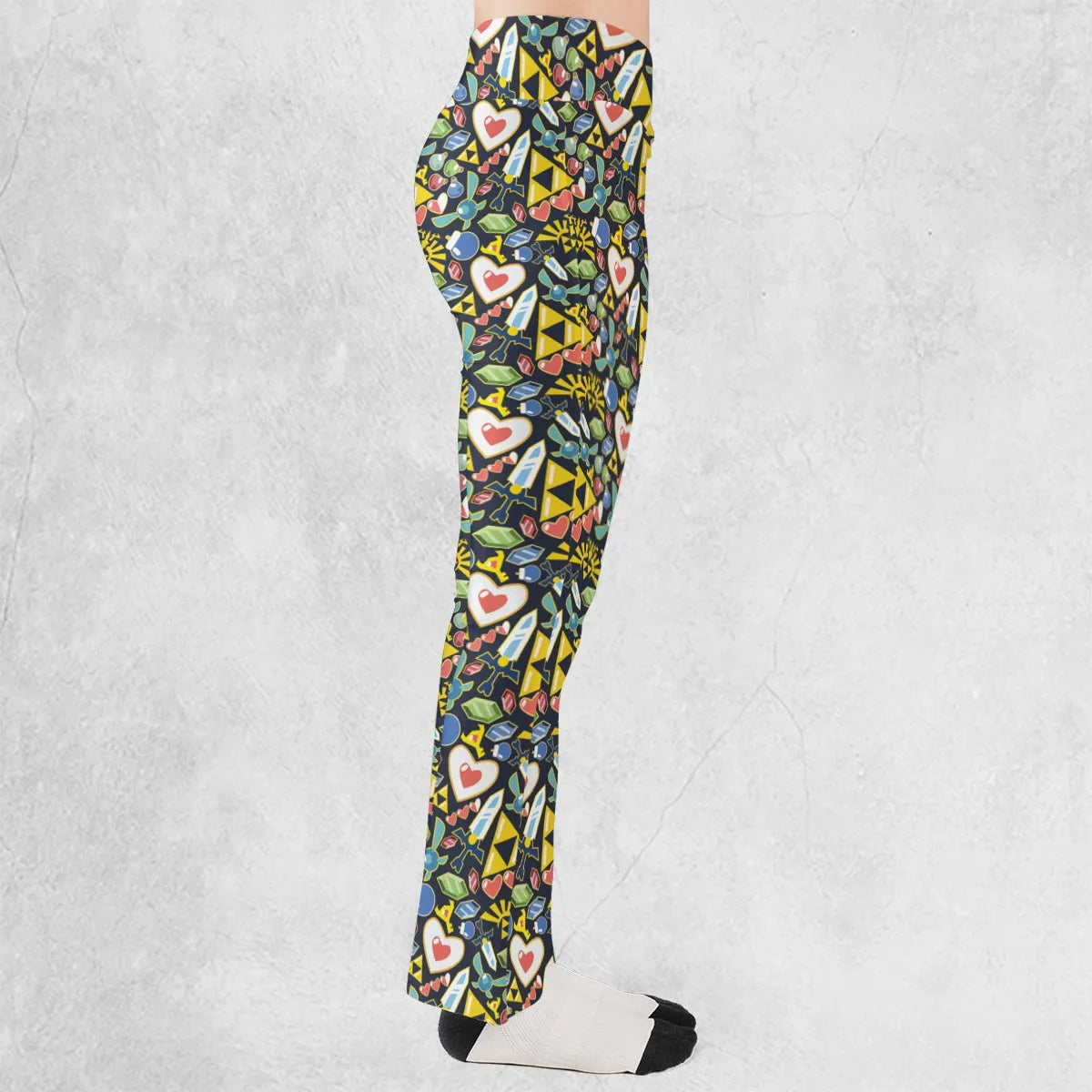 Zelda Theme Items Flare Leggings
