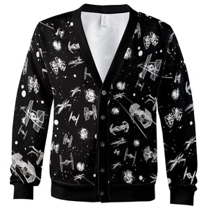 Space Ship Battle Star Wars Cardigan