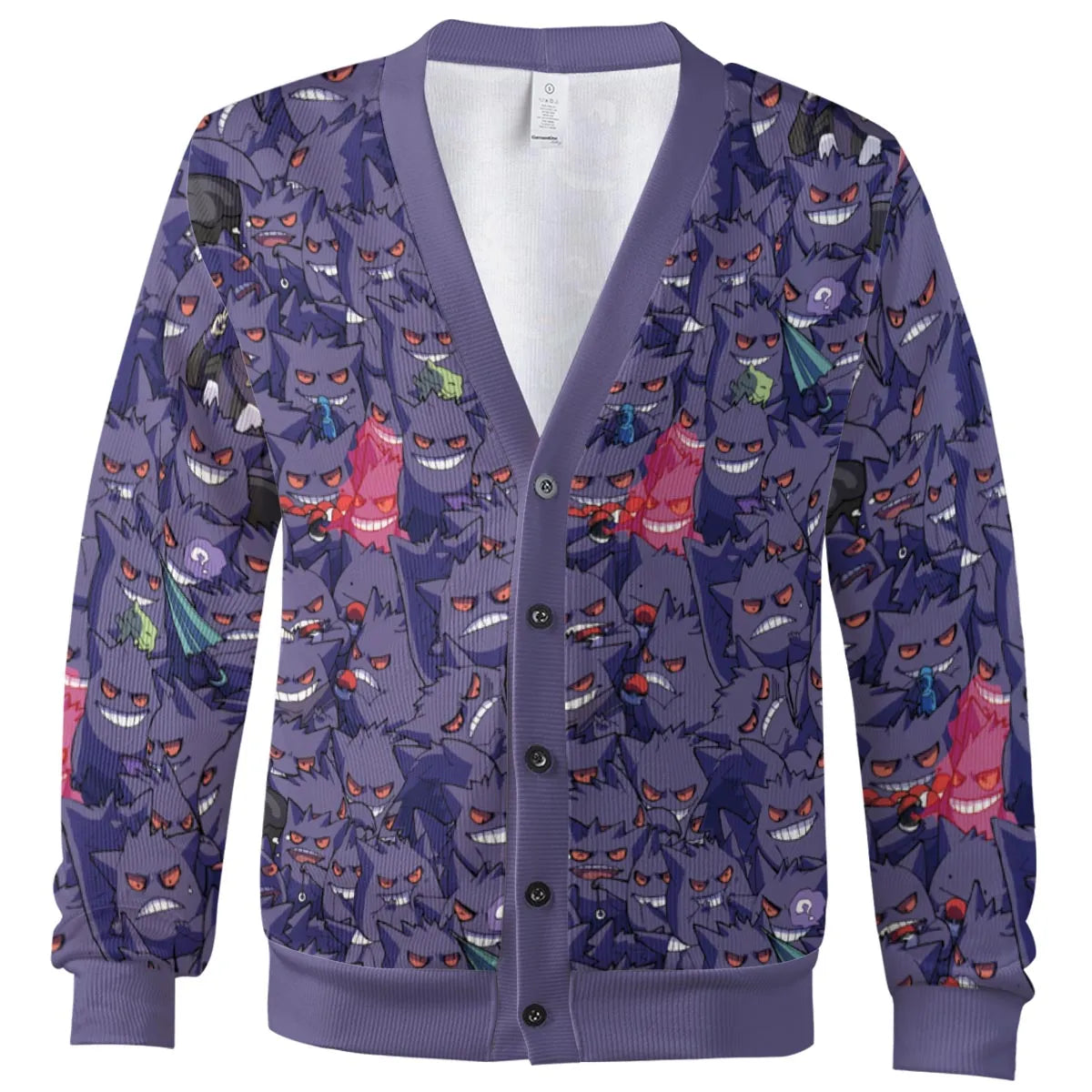 Gengars Pokemon Pattern Cardigan