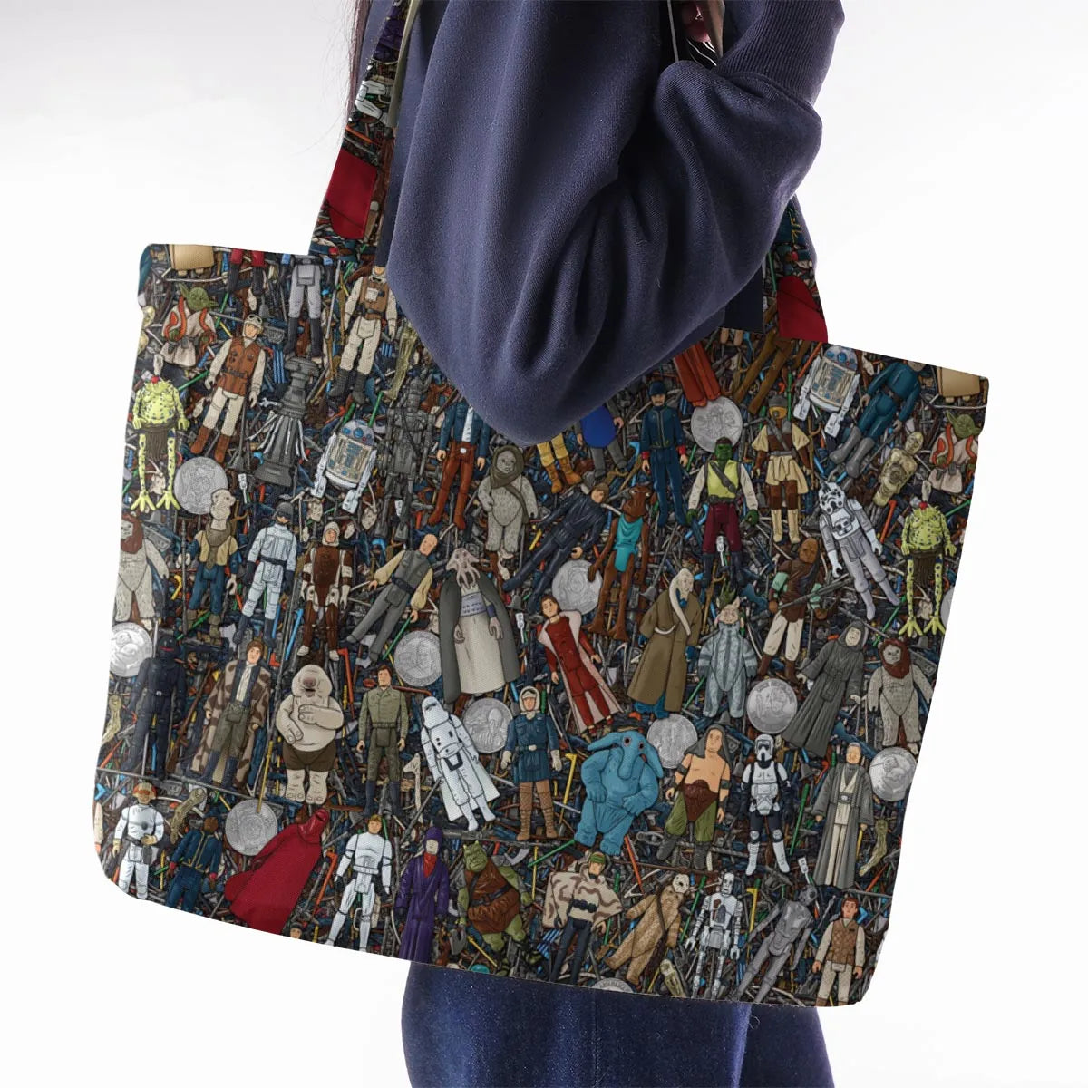 Star Wars Characters Figures Large Tote Bag