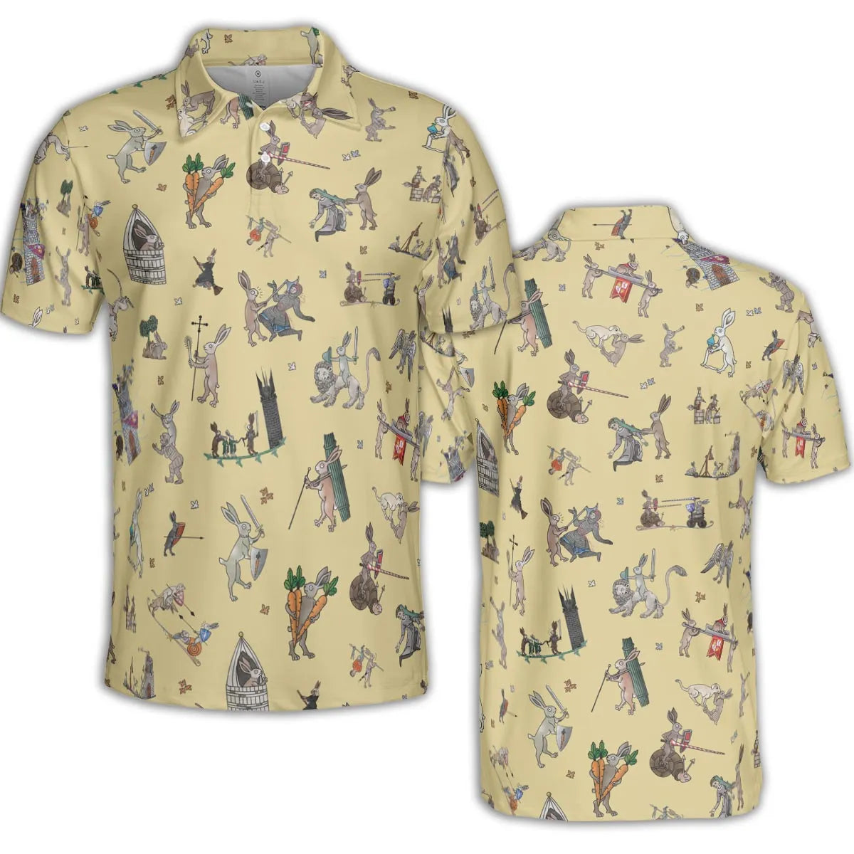 Killer Rabbit The Medieval Marginalia AOP Men/Women Polo Shirt