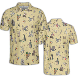 Killer Rabbit The Medieval Marginalia AOP Men/Women Polo Shirt