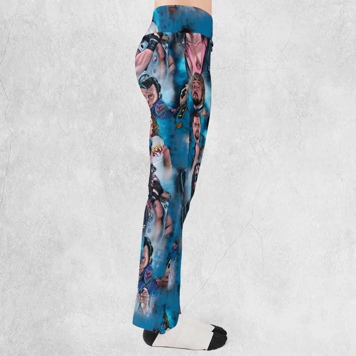 90s Wrestlers Flare Leggings