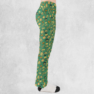 Terror Attack Cute Horror Characters Halloween Flare Leggings