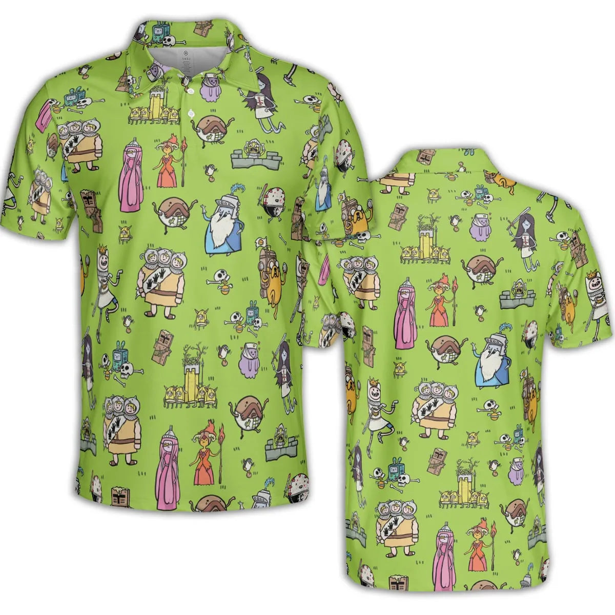 Finn Holy Adventure Adventure Time and Monty Python and the Holy Grail AOP Men/Women Polo Shirt