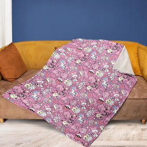 Fairy Pokemon Pattern Fleece Blanket