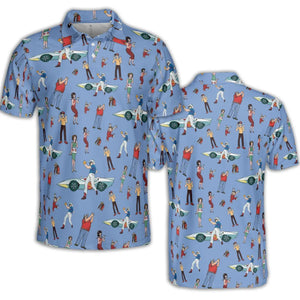 Speed Racer Characters Pattern AOP Men/Women Polo Shirt
