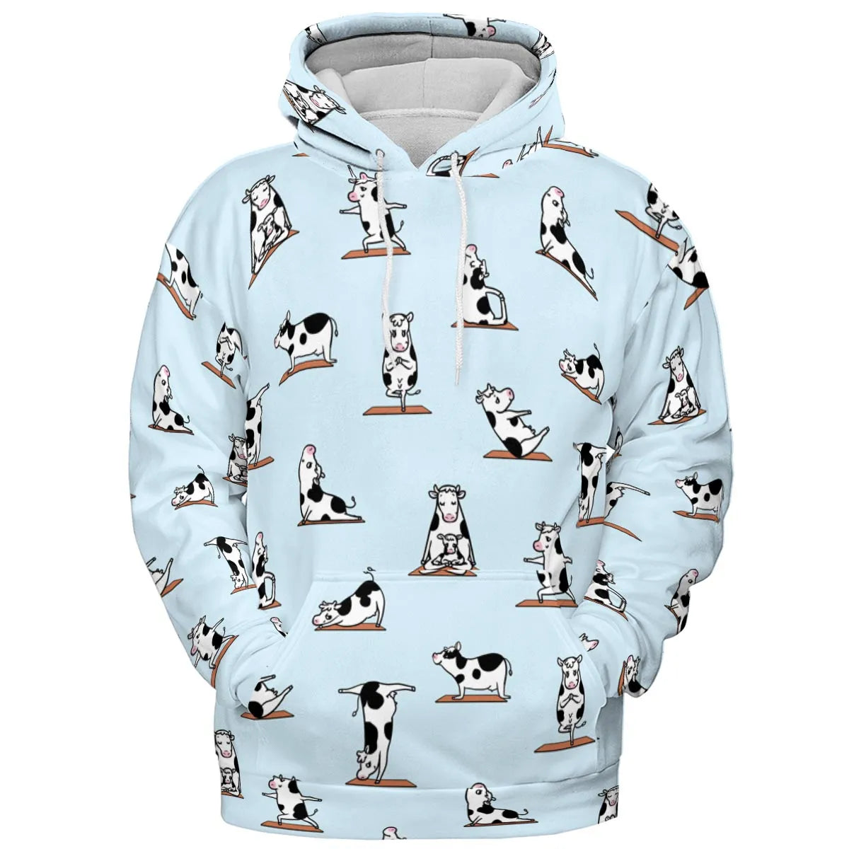 Moo Yoga Pattern All-over Print Hoodie