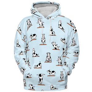 Moo Yoga Pattern All-over Print Hoodie