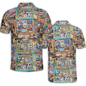 Timeless Memories of TV AOP Men/Women Polo Shirt