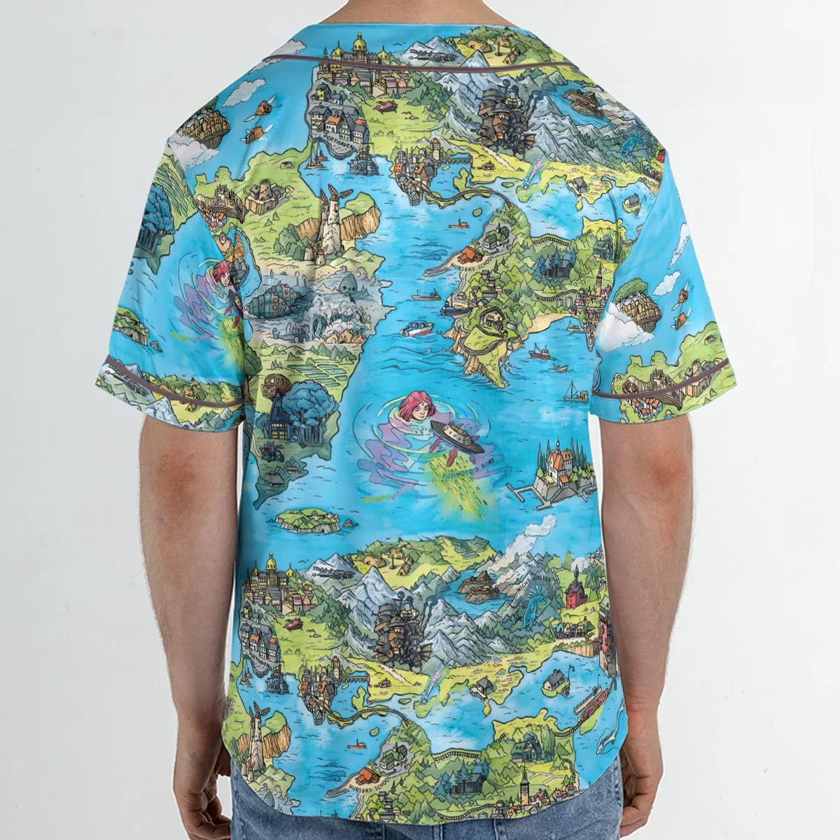 Ghibli Land Unisex Baseball Jersey