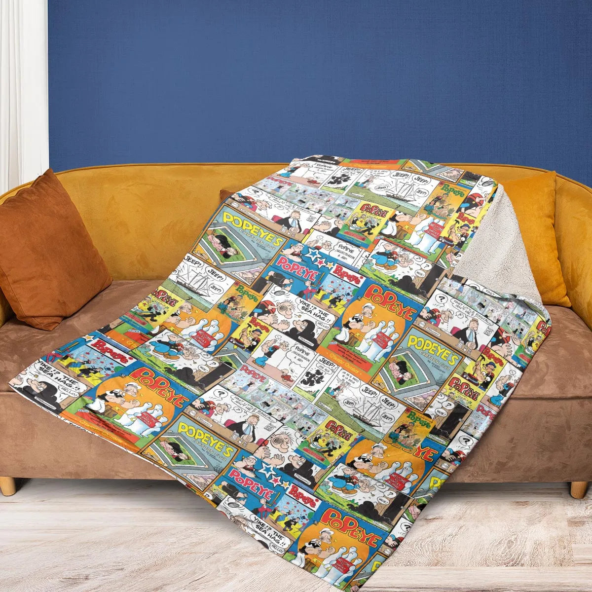 Olive Oyl Popeye Comic Fleece Blanket