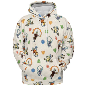 Water Earth Fire Air Bender Futurama All-over Print Hoodie