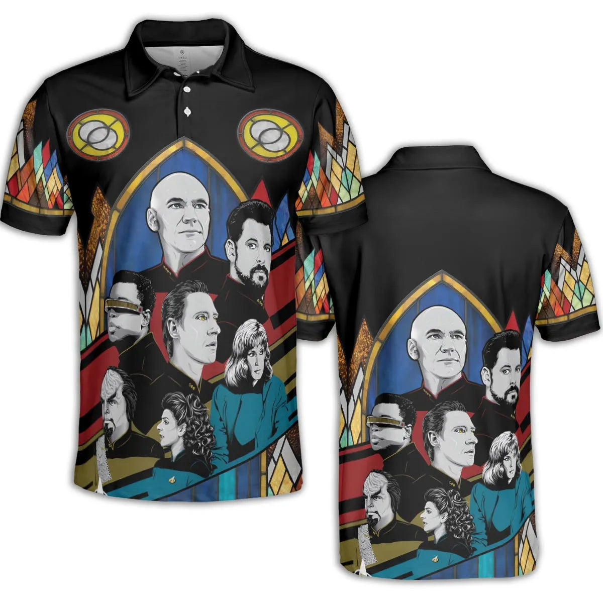 The Next Generation Star Trek AOP Men/Women Polo Shirt