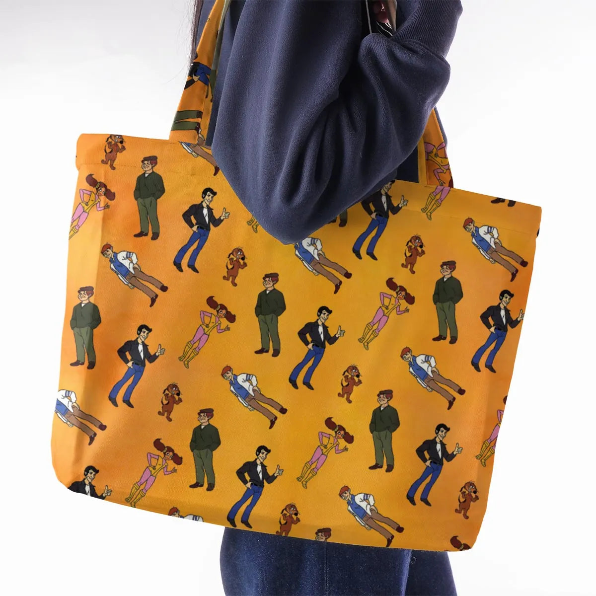 The Fonz and the Happy Days Gang Large Tote Bag